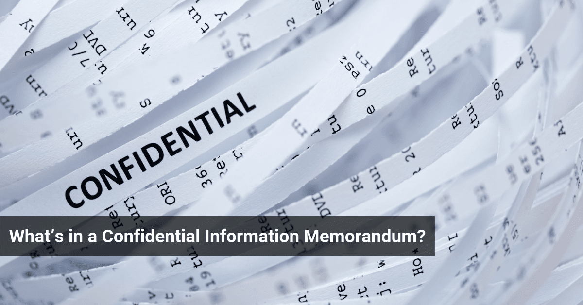 confidential information memorandum cover