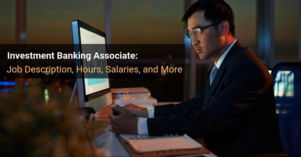 Investment Banking Associate working at a computer