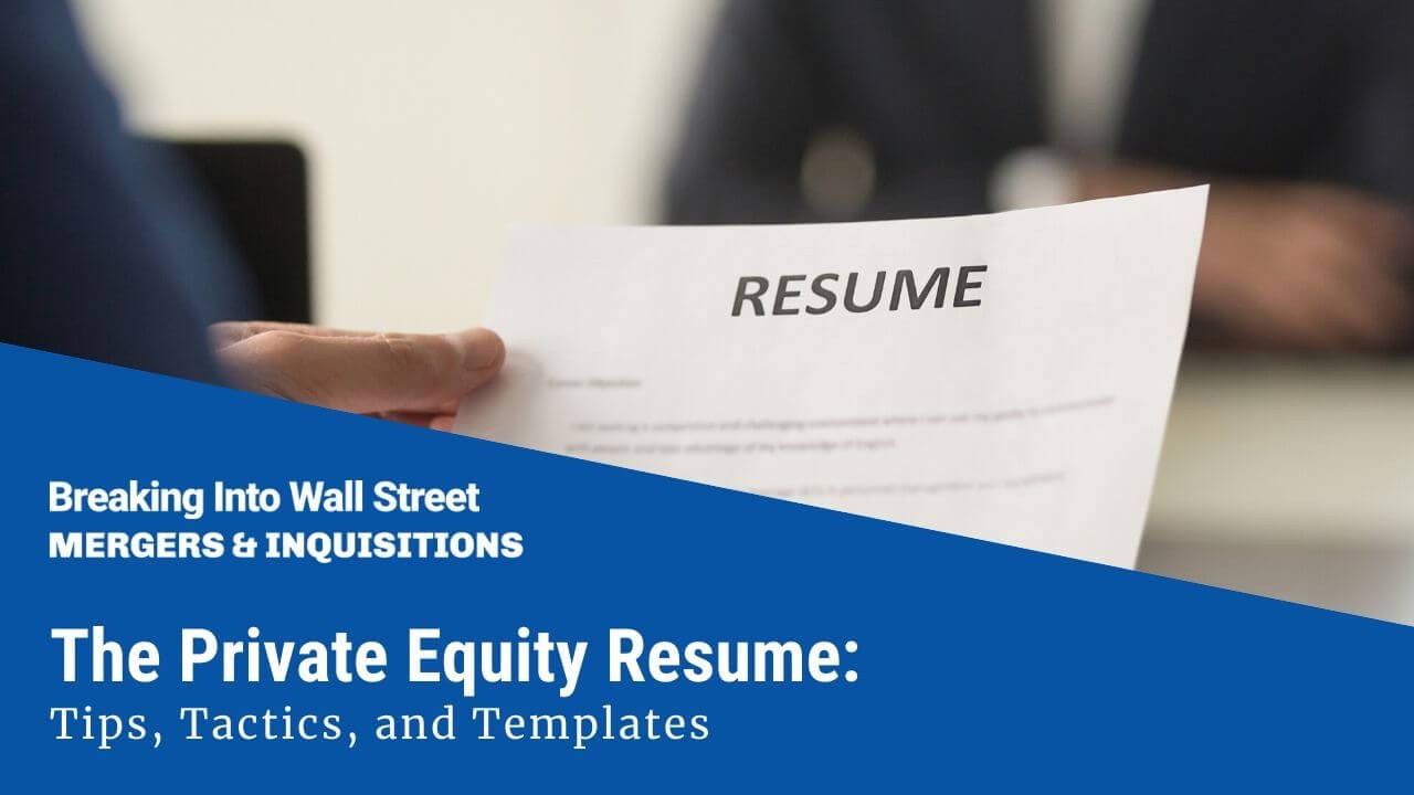 Private Equity Resume Guide w/ Free Resume Templates (.docx)